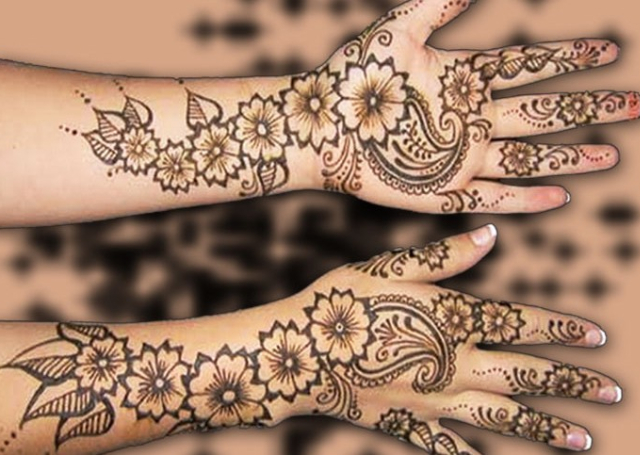 Best Arabic Mehandi Design with creeper patterns